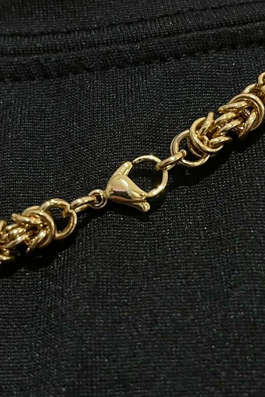 Edelstahl Königskette rund 6 mm Gold