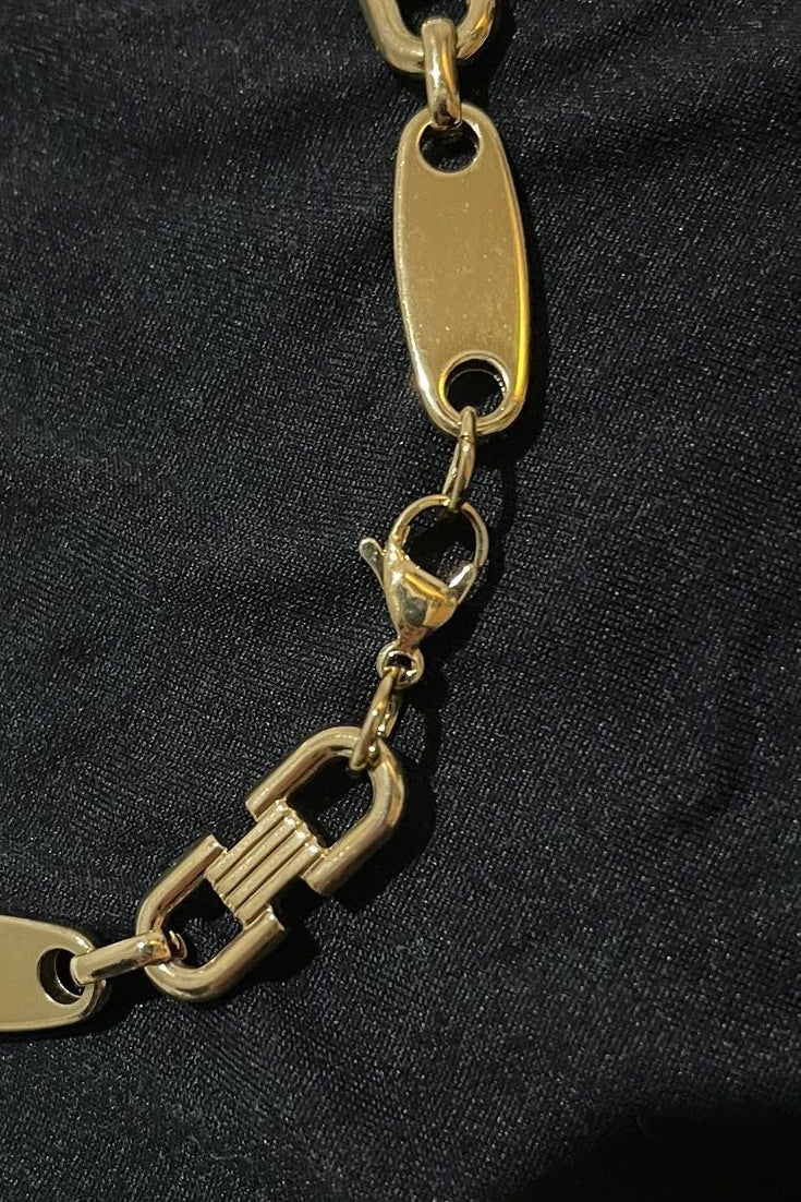 Massive 316 Edelstahl Panzer-Gliederkette Gold –10mm