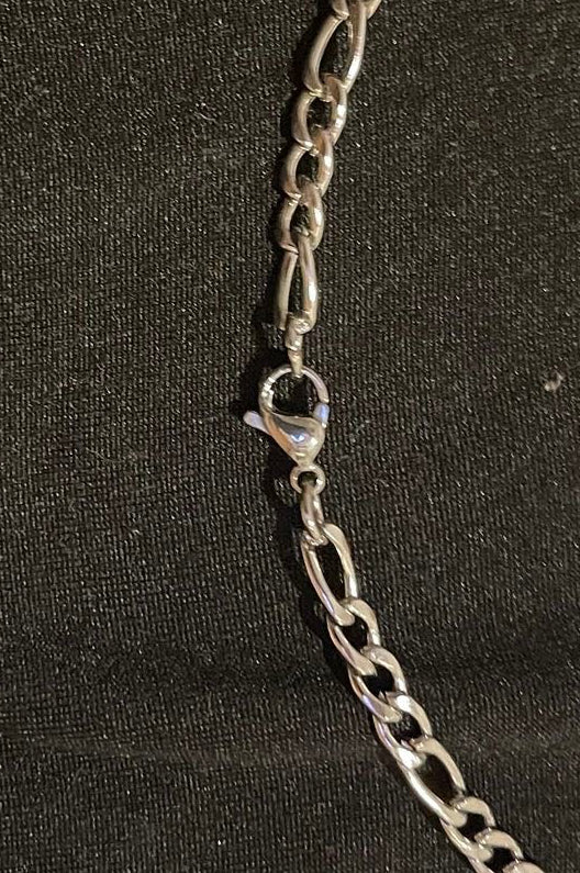 316L Edelstahlkette – Figaro Design - Silber - 4mm