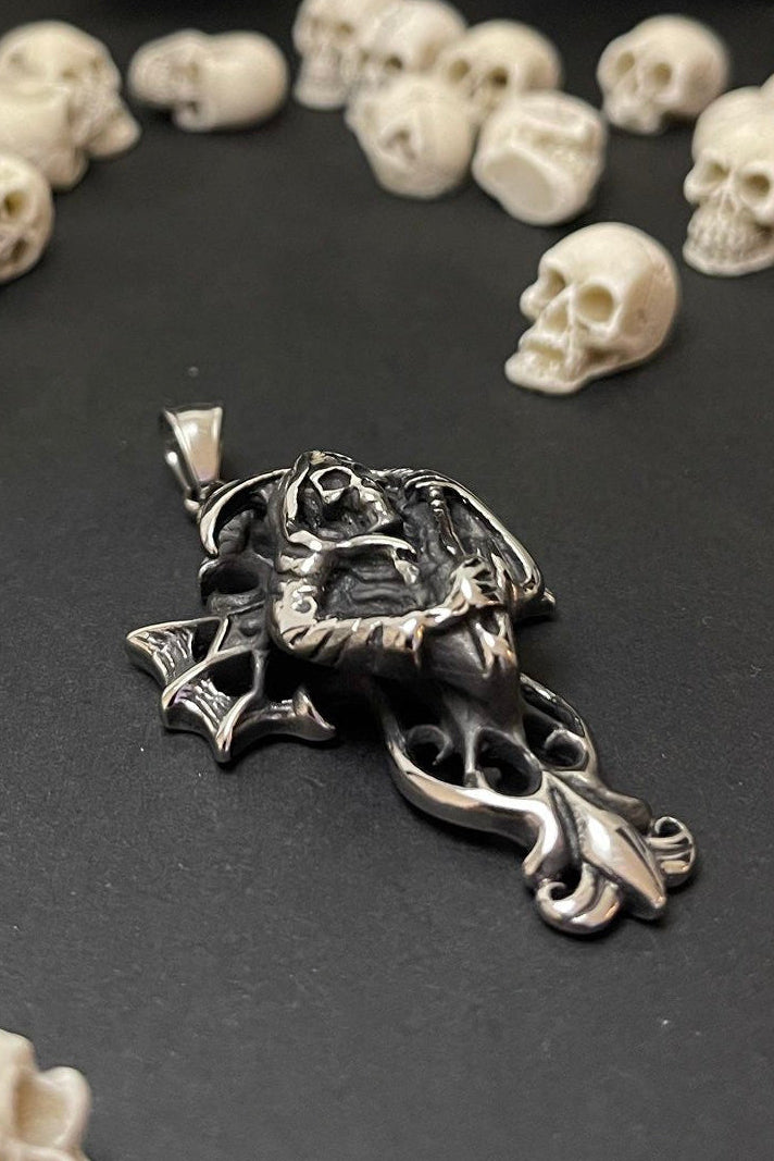 edelstahl kettenanhänger sensenmann