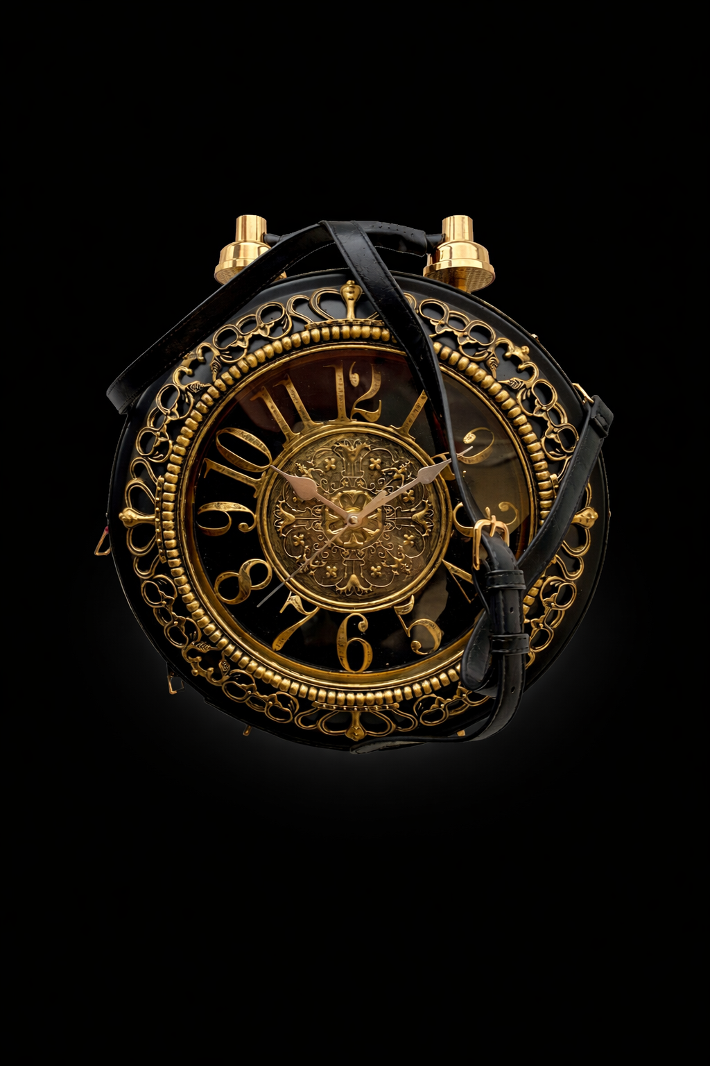Black Clock Bag – Statement Piece