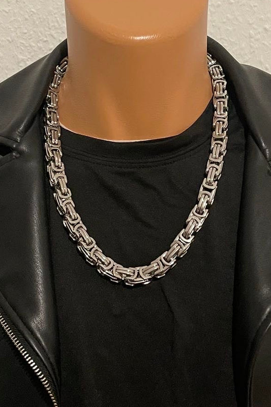 Massive 316 Edelstahl Königskette silber 10mm