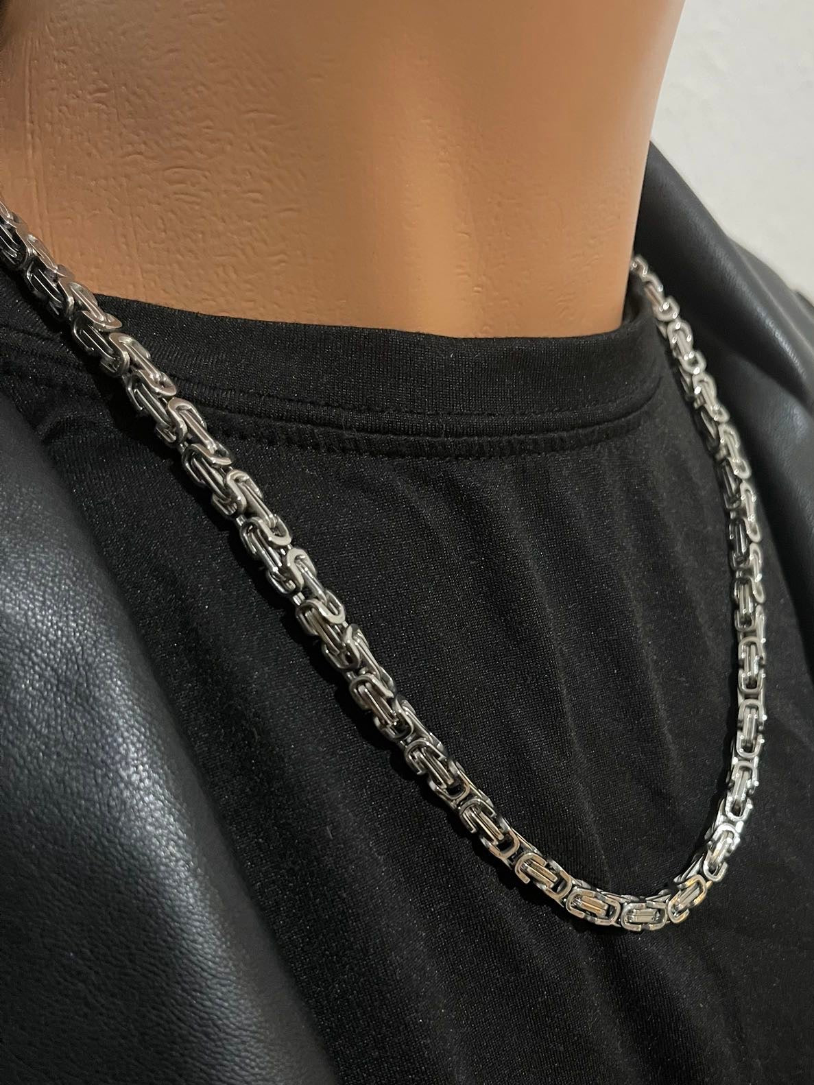 Stilvolle 316L Edelstahl Königskette Silber – 6 mm