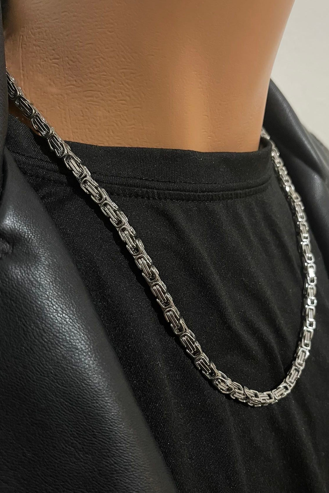 Stilvolle 316L Edelstahl Königskette Silber – 4 mm