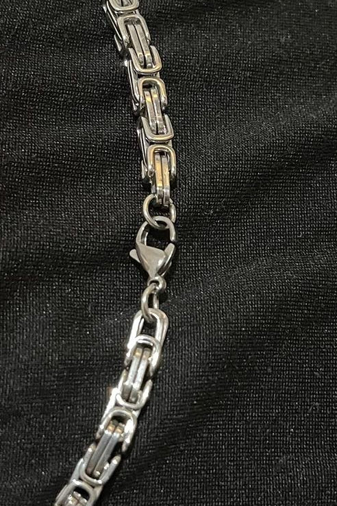 Stilvolle 316L Edelstahl Königskette Silber – 4 mm