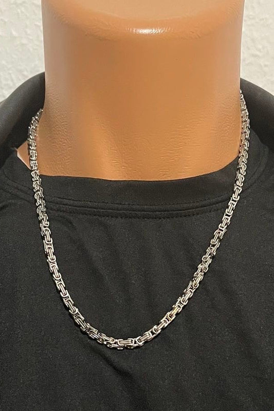 Massive 316L Edelstahl Königskette Silber – 3 mm