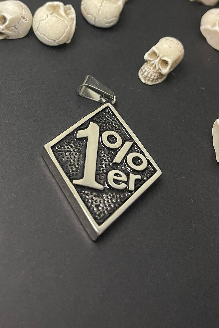 1% kettenanhänger aus 316 edelstahl