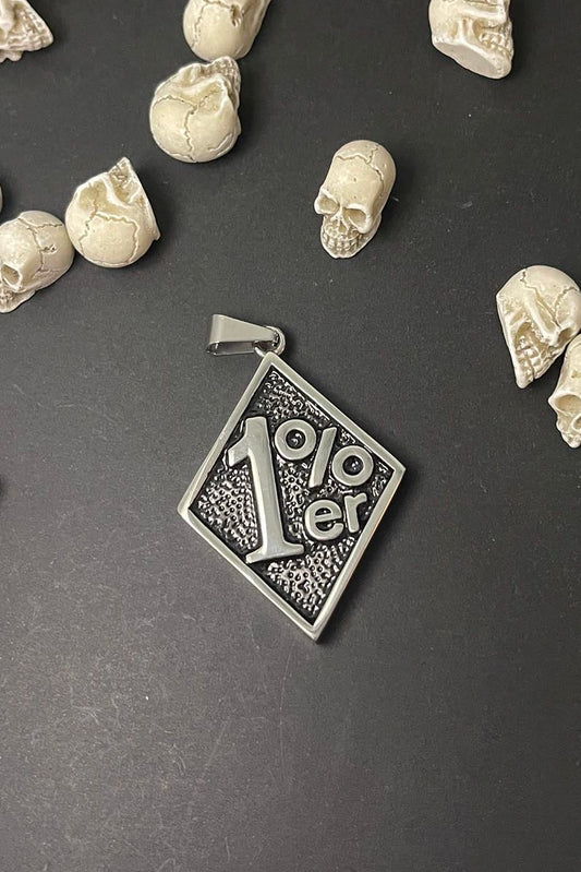 1% kettenanhänger aus 316 edelstahl