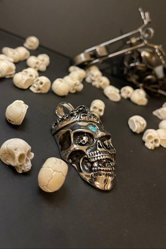 totenkopf kettenanhänger edelstahl