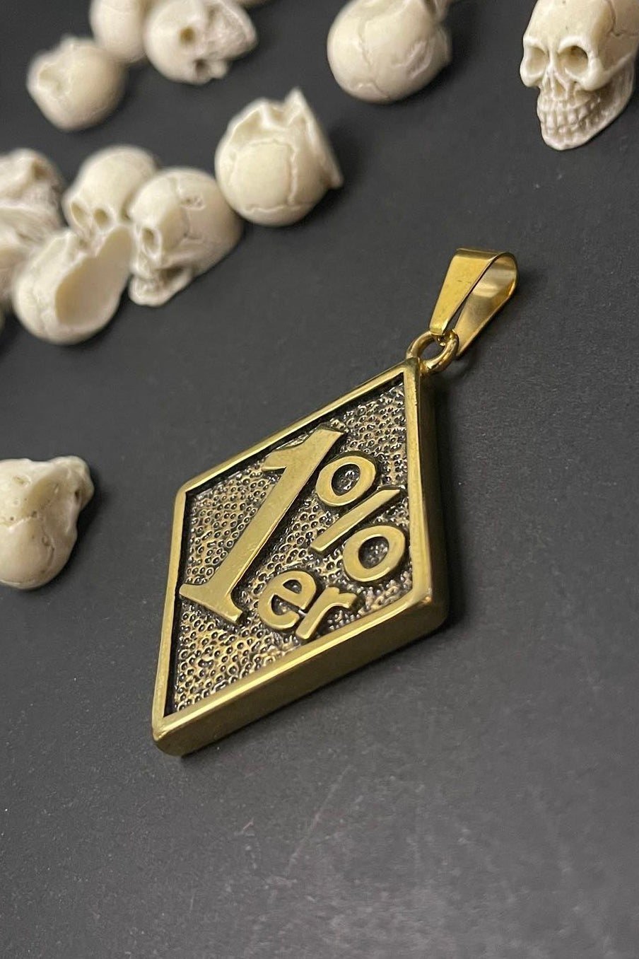 1% kettenanhänger aus 316 edelstahl