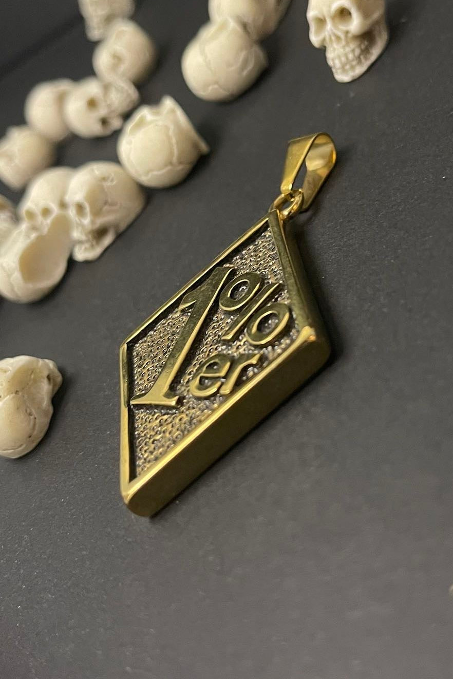 1% kettenanhänger aus 316 edelstahl