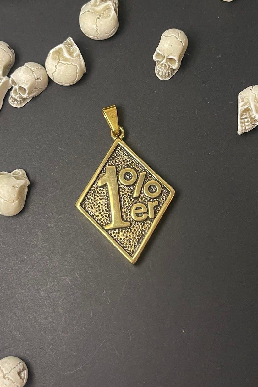 1% kettenanhänger aus 316 edelstahl