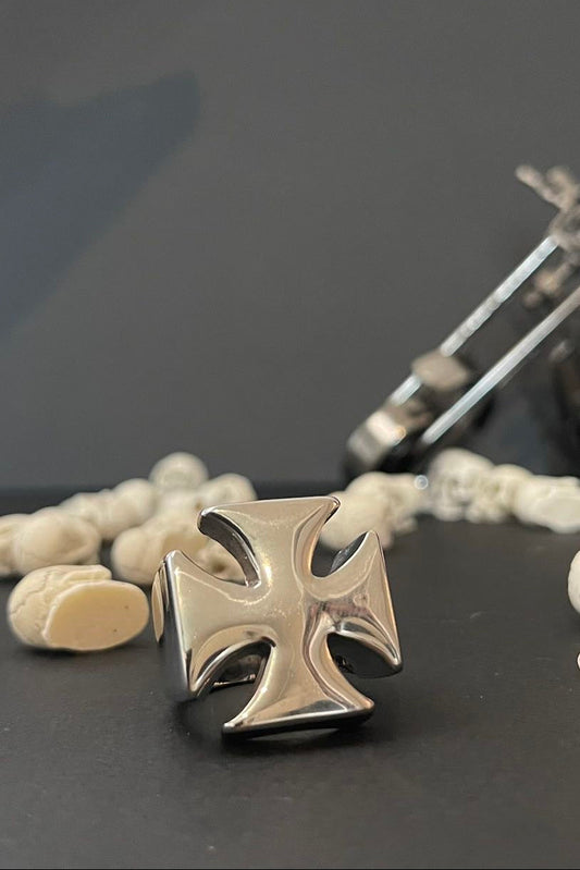 eisenkreuz ring 316 edelstahl