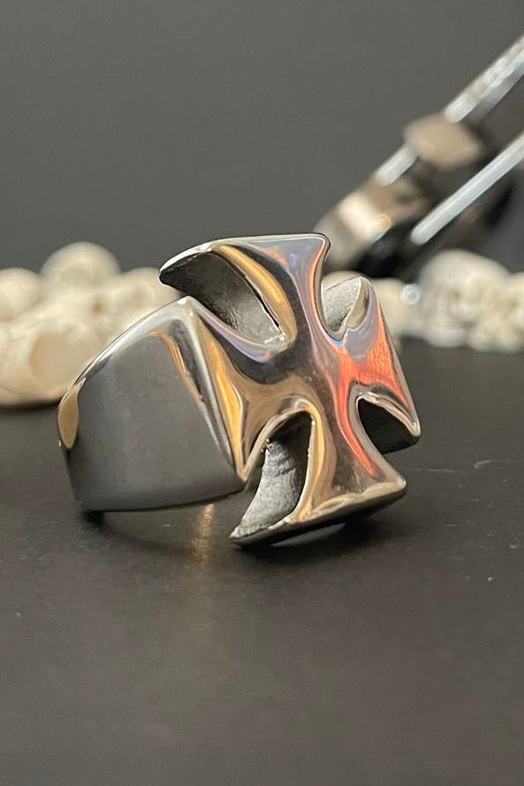 eisenkreuz ring 316 edelstahl