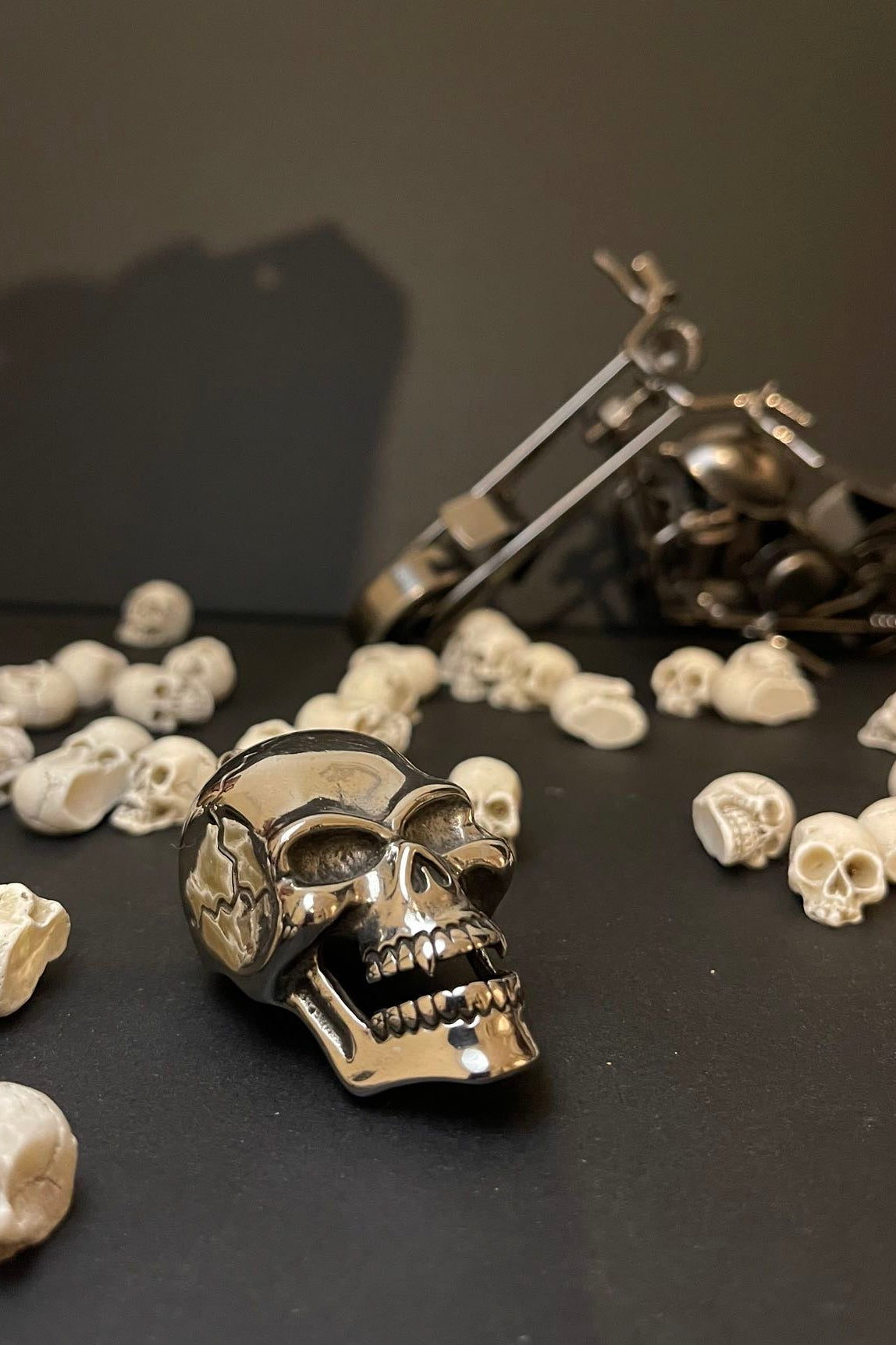 totenkopf kettenanhänger edelstahl 