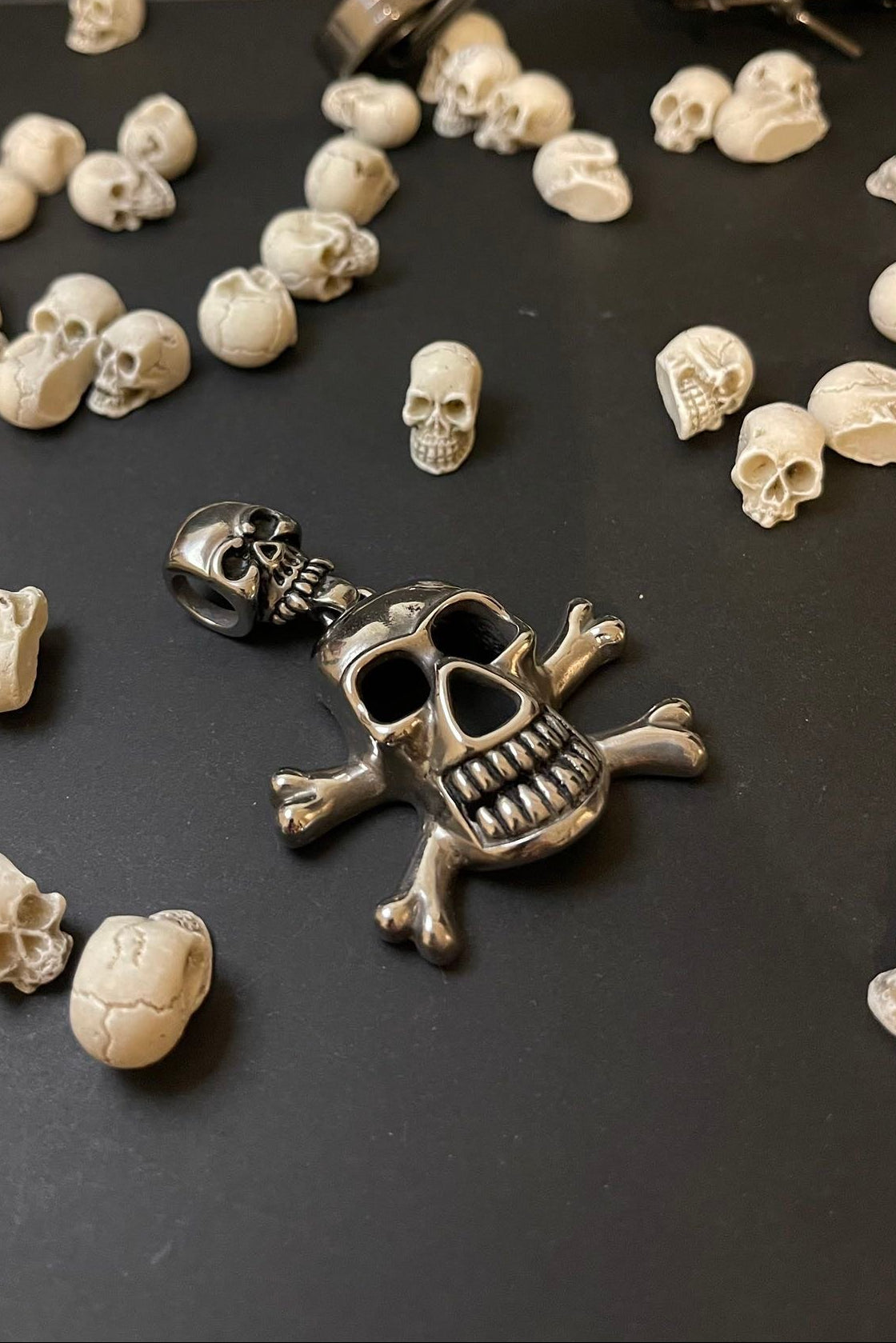 kettenanhänger totenkopf edelstahl