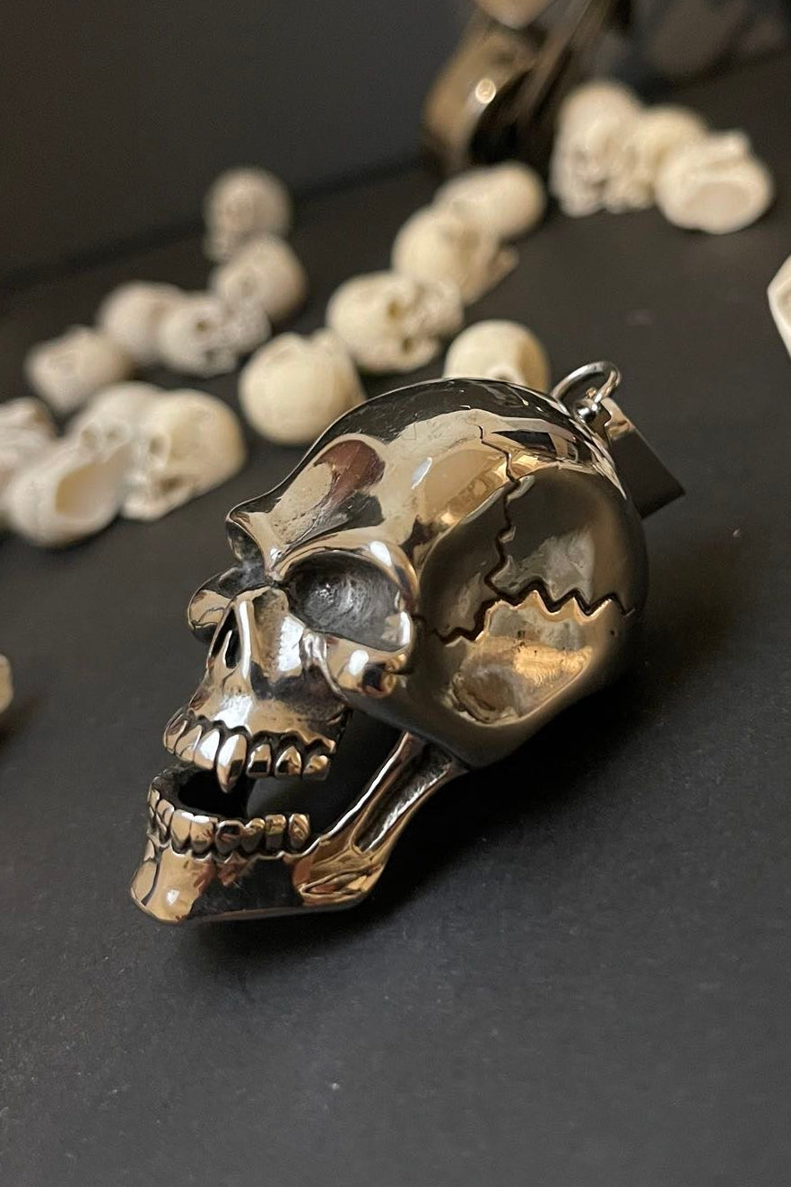 totenkopf kettenanhänger edelstahl 