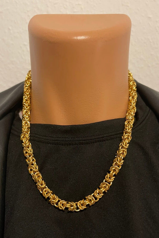 Edelstahl Königskette rund 8 mm Gold