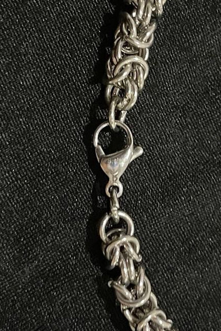 Edelstahl Königskette rund 8 mm Silber