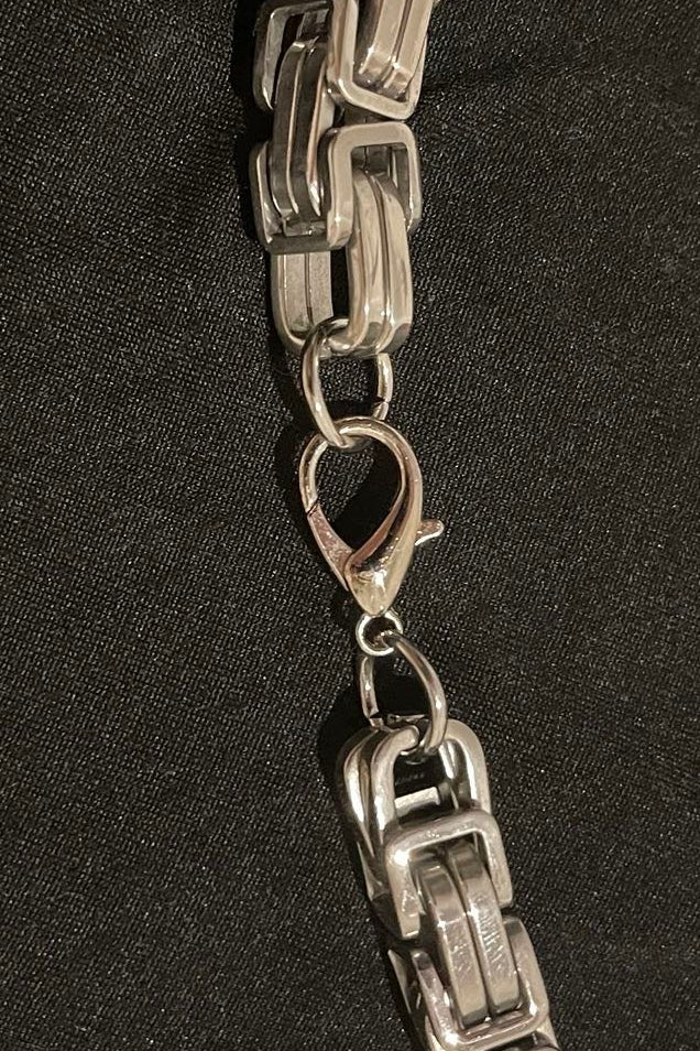 Massive 316 Edelstahl Königskette Silber - 10mm Extra Lang