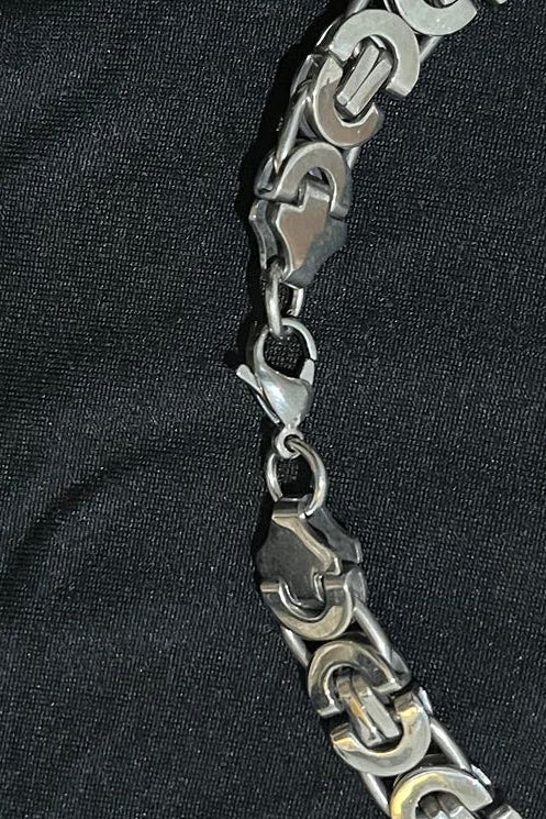 Massive 316L Edelstahlkette Silber – 10 mm