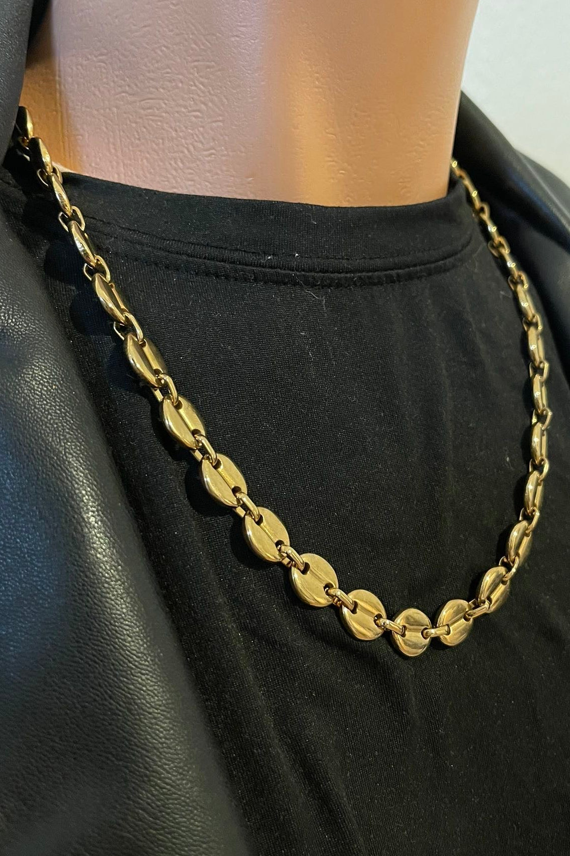 Elegante Edelstahlkette Gold - 11 mm