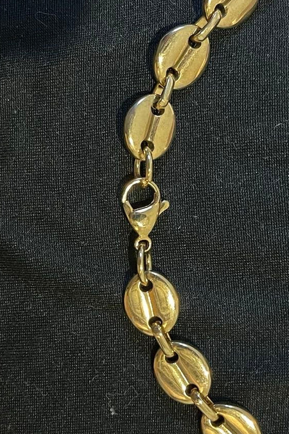 Elegante Edelstahlkette Gold - 11 mm