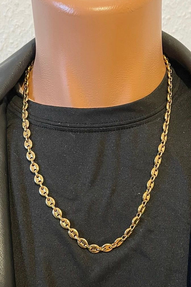 Elegante Edelstahlkette Gold - 8 mm