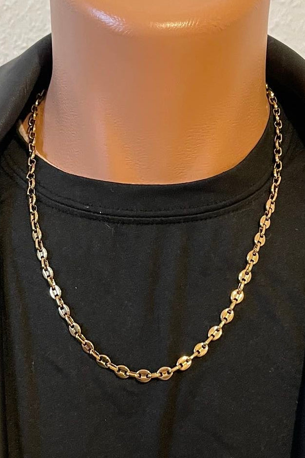 Elegante Edelstahlkette Gold - 6 mm 