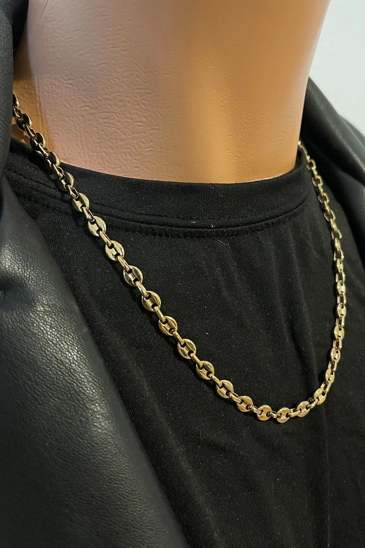 Elegante Edelstahlkette Gold - 6 mm 