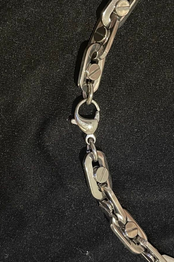 Massive 316 Edelstahl Herren­kette silber 9mm