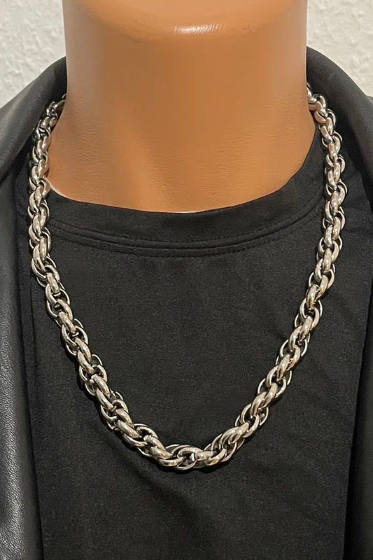 Massive 316 Edelstahl Königskette – Silber – 10mm