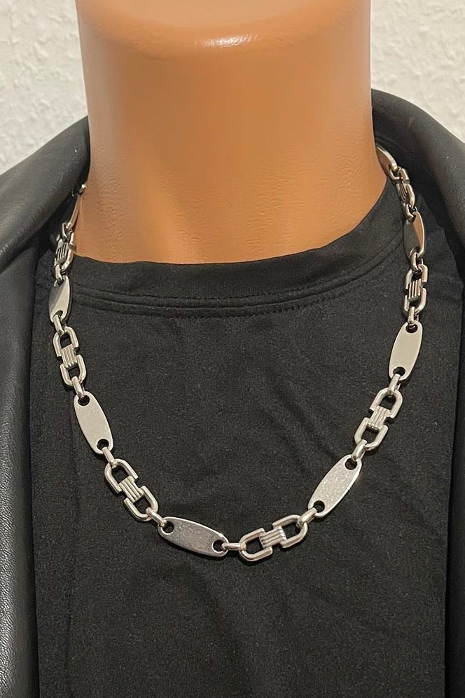 Massive 316 Edelstahl Panzer-Gliederkette silber –10mm