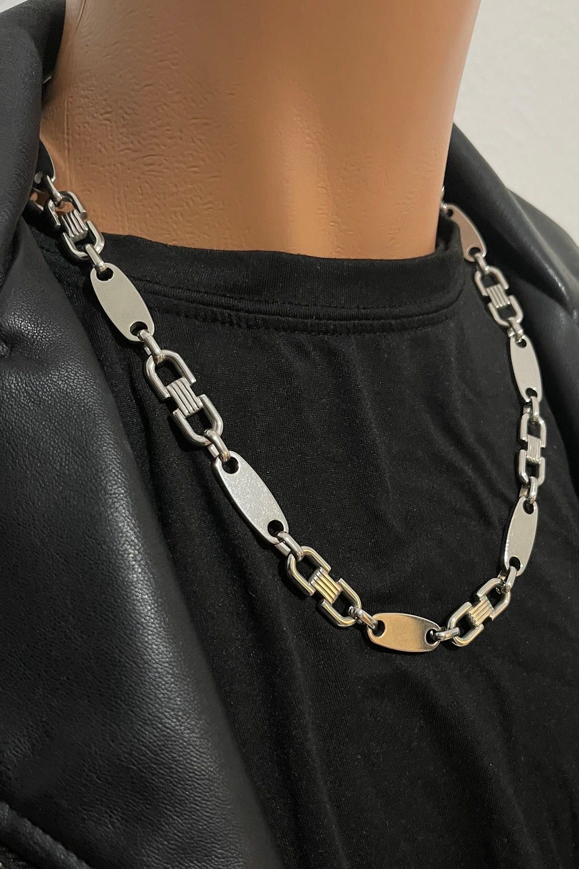 Massive 316 Edelstahl Panzer-Gliederkette silber –10mm