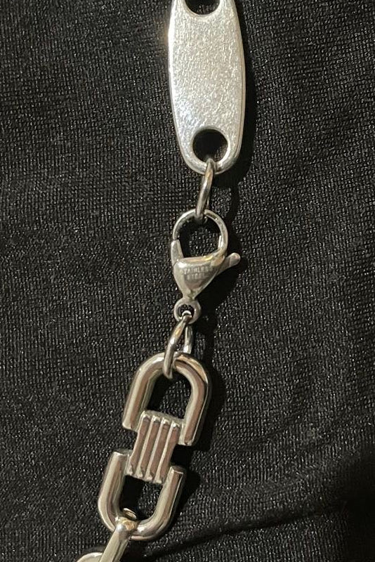 Massive 316 Edelstahl Panzer-Gliederkette silber –10mm