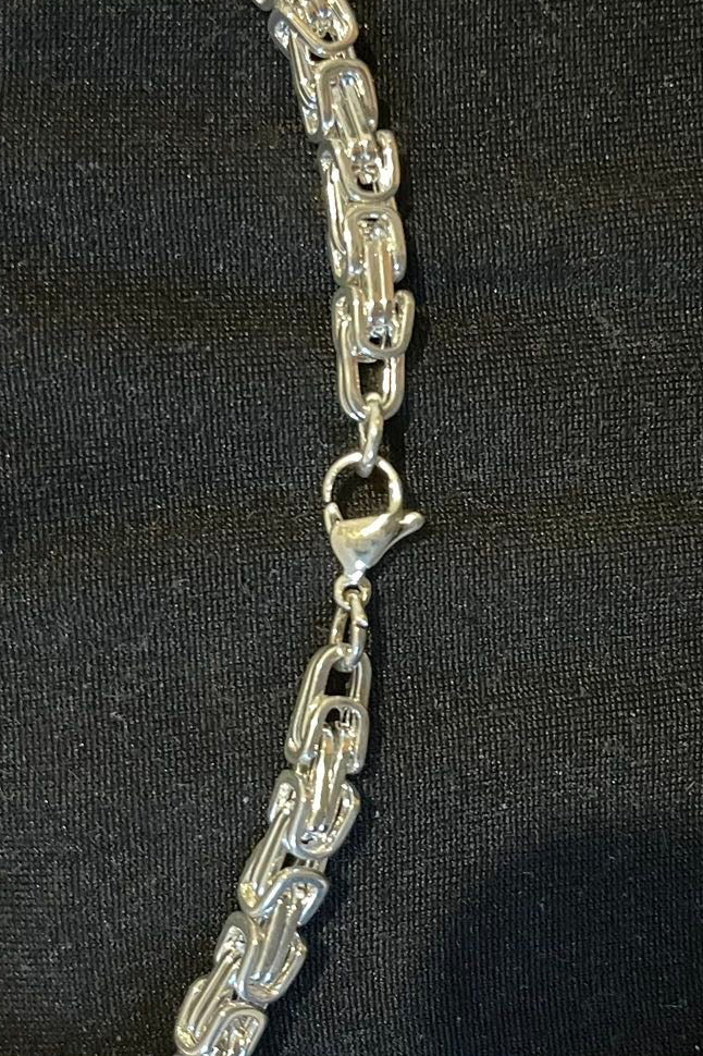 316L Edelstahlkette Königsketten Design - Chorme -4 mm 