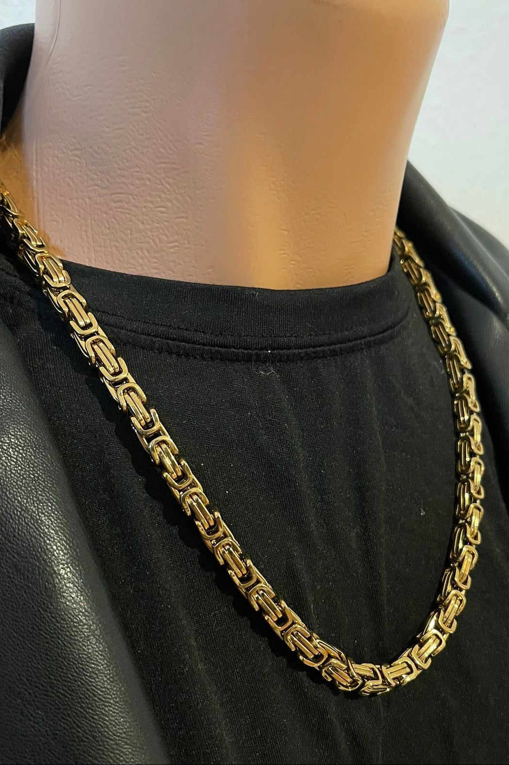 Stilvolle 316L Edelstahl Königskette Gold – 6 mm