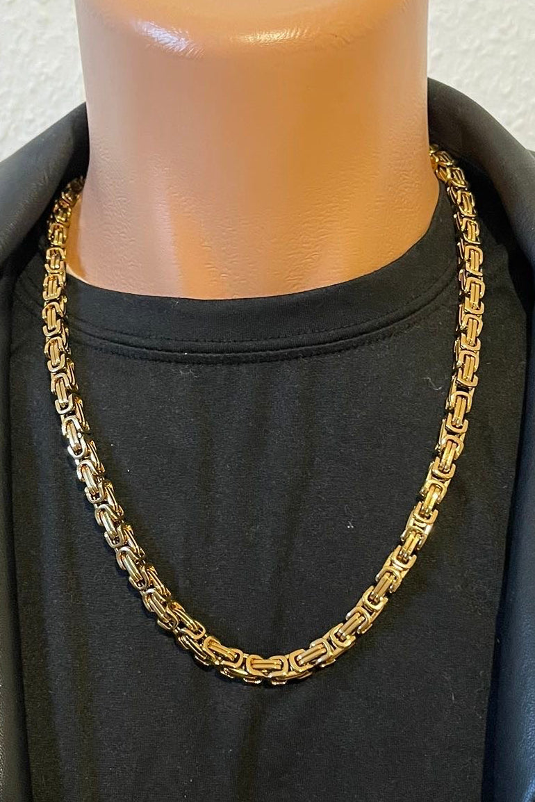 Stilvolle 316L Edelstahl Königskette Gold – 6 mm