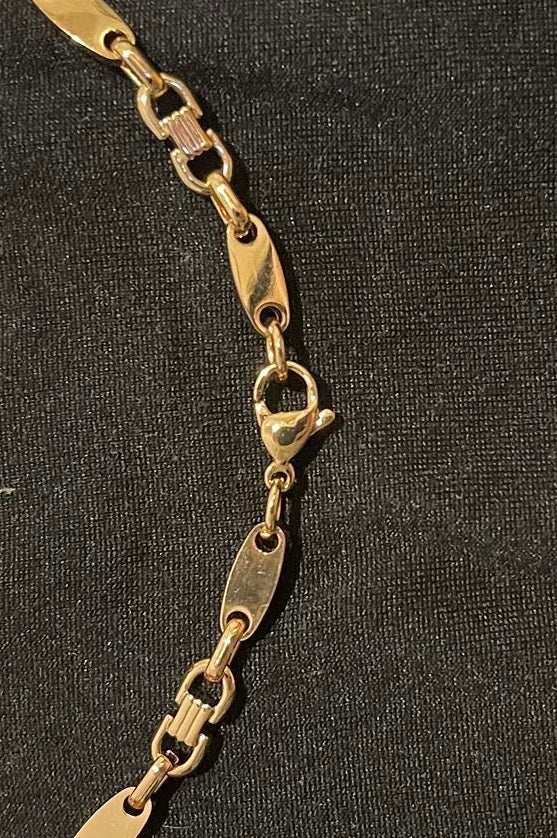 Goldfarbene Edelstahlkette – 316L Stahl - 5 mm Breite