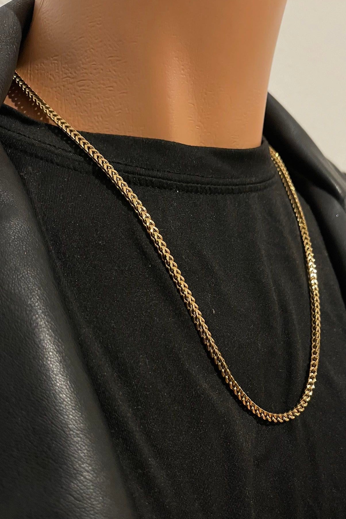 Goldfarbene Edelstahlkette – 316L Stahl - 3 mm 