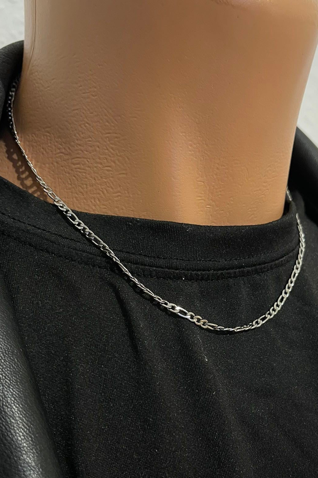 316L Edelstahlkette – Figaro Design - Silber - 3mm