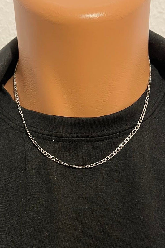 316L Edelstahlkette – Figaro Design - Silber - 3mm