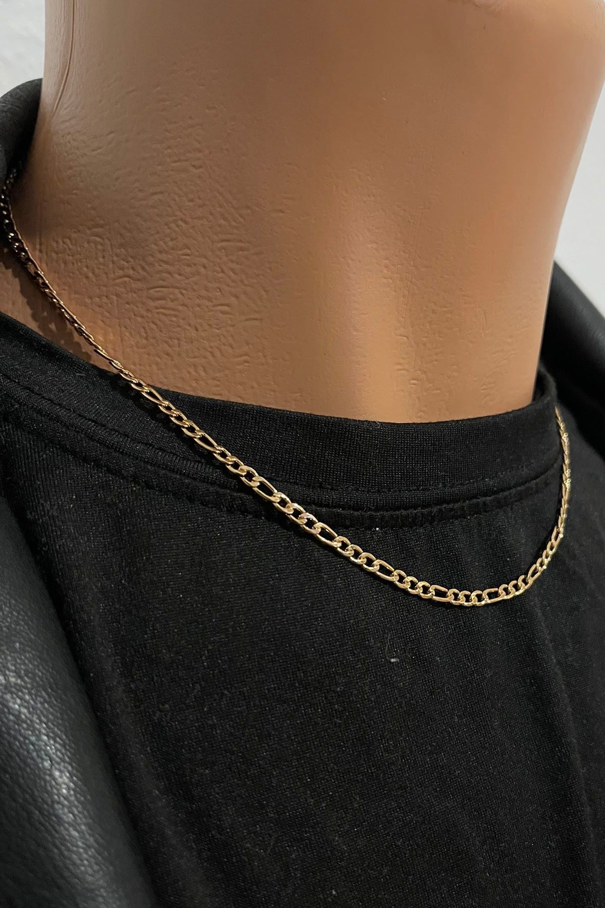 316L Edelstahlkette – Figaro Design - Gold - 3mm