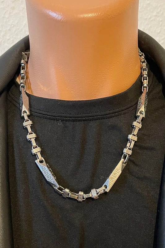 316L Edelstahlkette – markantes Design mit Gravur - 10 mm