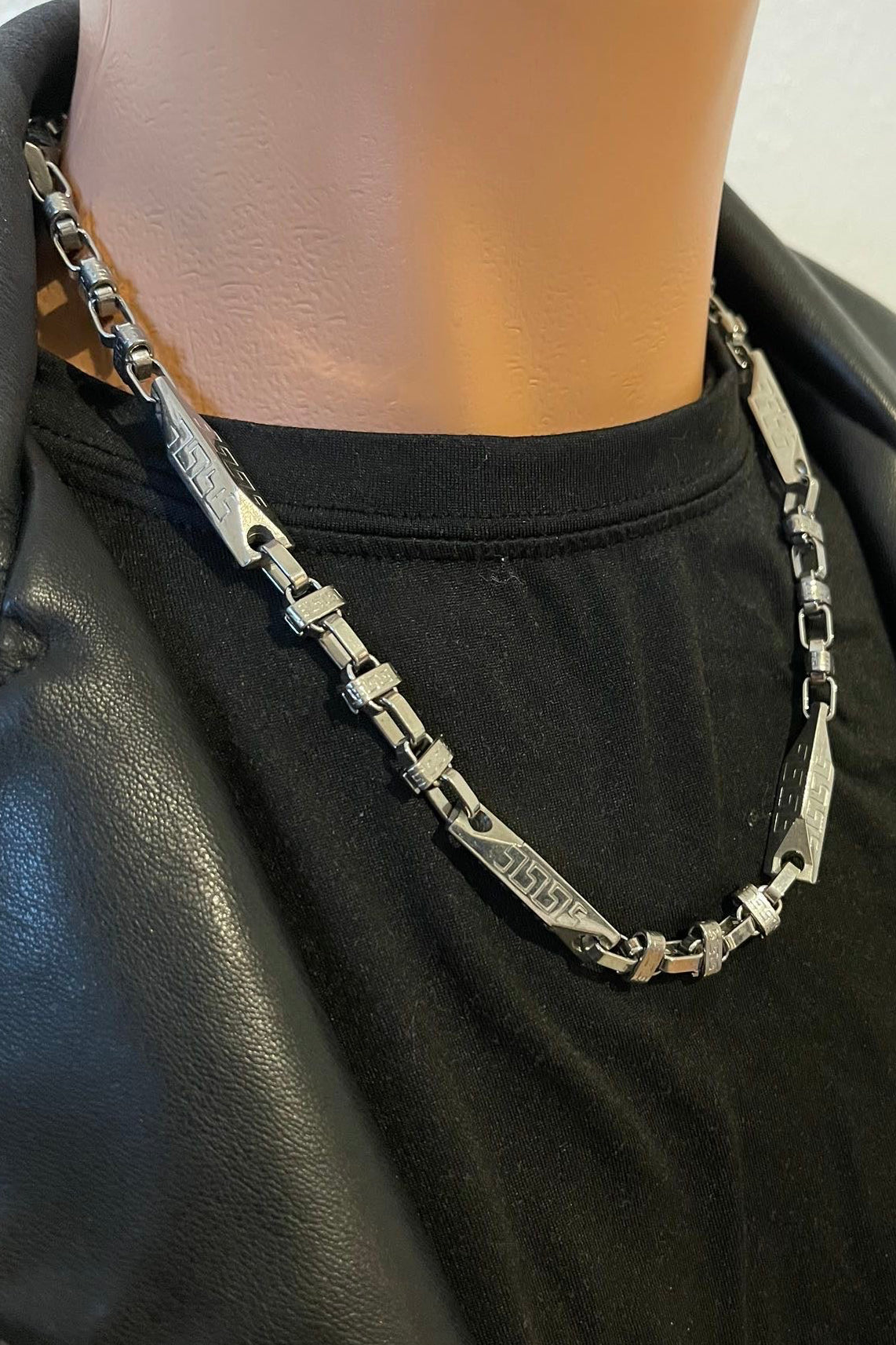 316L Edelstahlkette – markantes Design mit Gravur - 10 mm